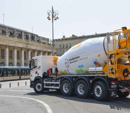 Un camion toupie 100% GNV chez Unibéton