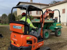 Firalp Sobeca Kubota mini pelle LPG